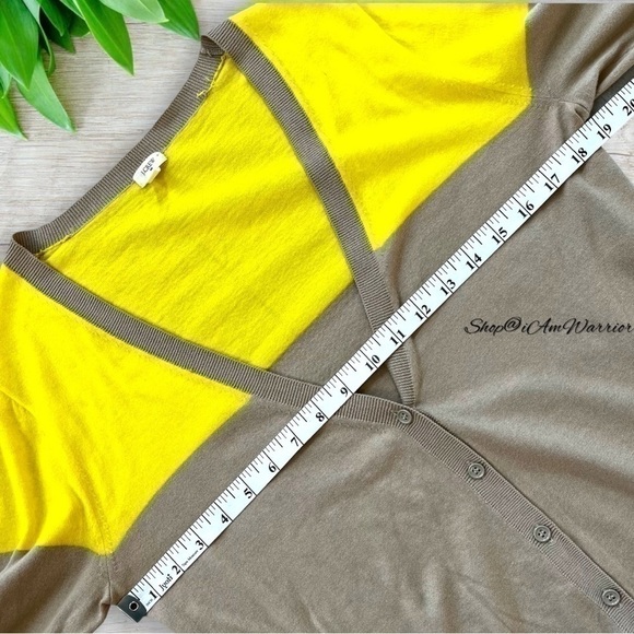 J.Crew (factory) neon color-block v-neck cotton cardigan *shop@iamwarrior - Picture 6 of 9